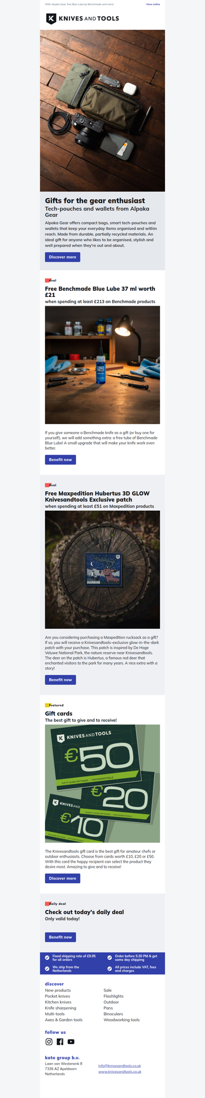 Need last-minute gifts? You'll find them at Knivesandtools!