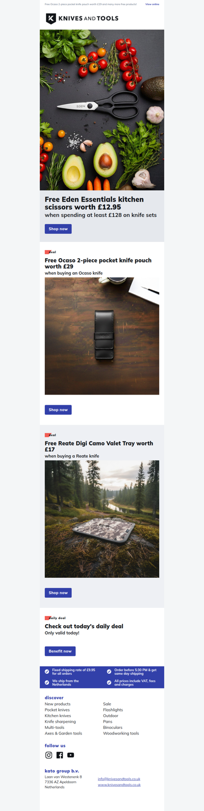 Free Eden Essentials kitchen scissors worth £12.95