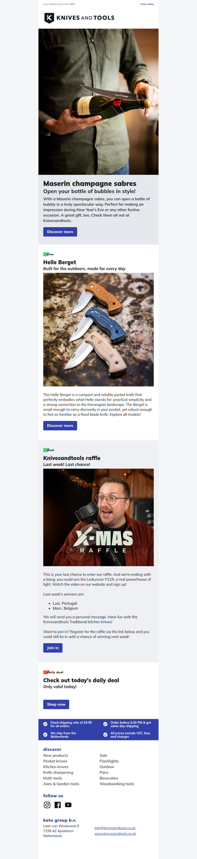 How do you open your bottle of champagne? With a Maserin champagne sabre!