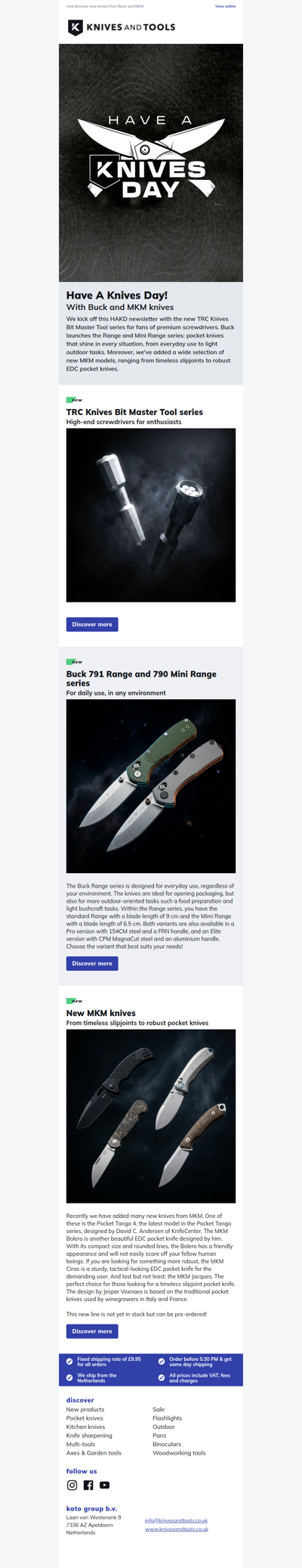 Have A Knives Day! With Buck 791 Range and 790 Mini Range series