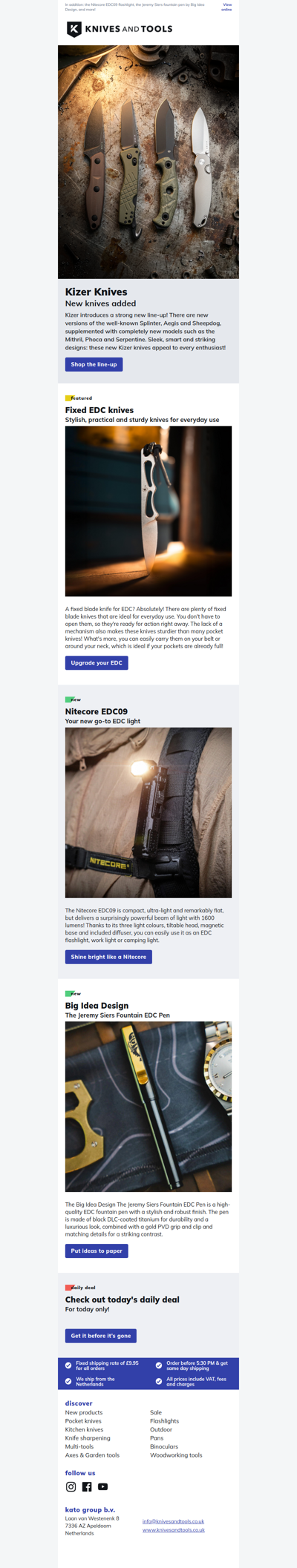 New Kizer knives added!