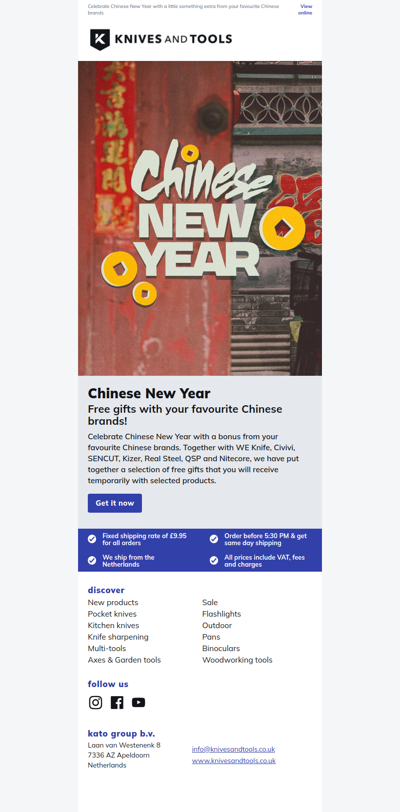 Chinese New Year! Free gifts with your favourite Chinese brands!