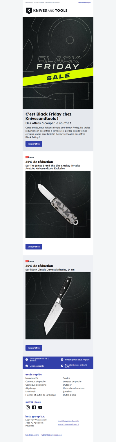 C'est Black Friday chez Knivesandtools !