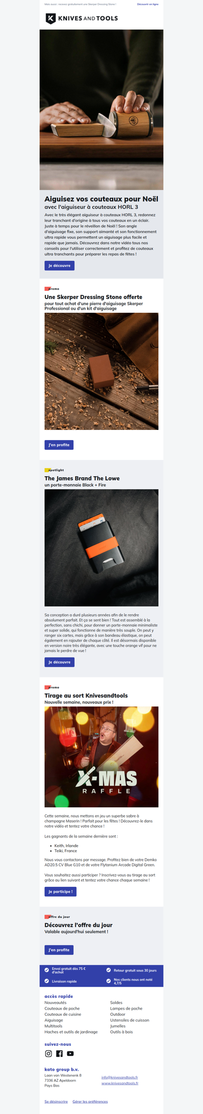 Des couteaux bien tranchants pour le repas de Noël ? Découvrez le HORL 3 !