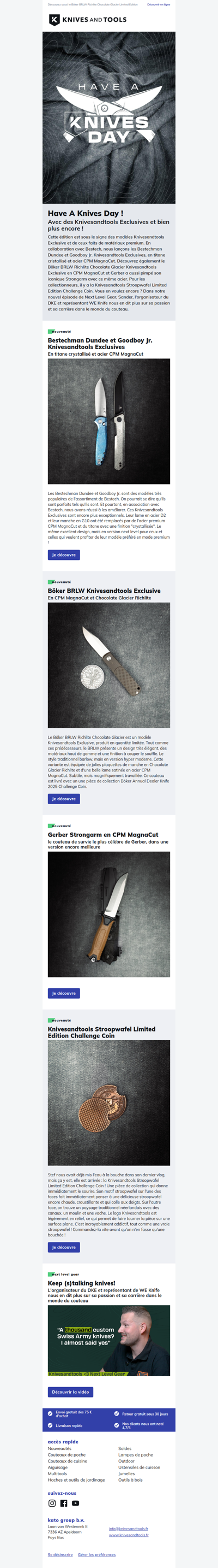 Have A Knives Day ! Avec les modèles Knivesandtools Exclusives Bestechman Dundee en Goodboy Jr.