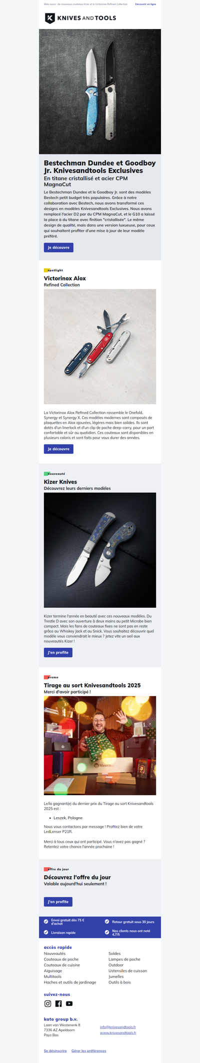 NOUVEAUTE : Bestechman Dundee et Goodboy Jr. Knivesandtools Exclusives
