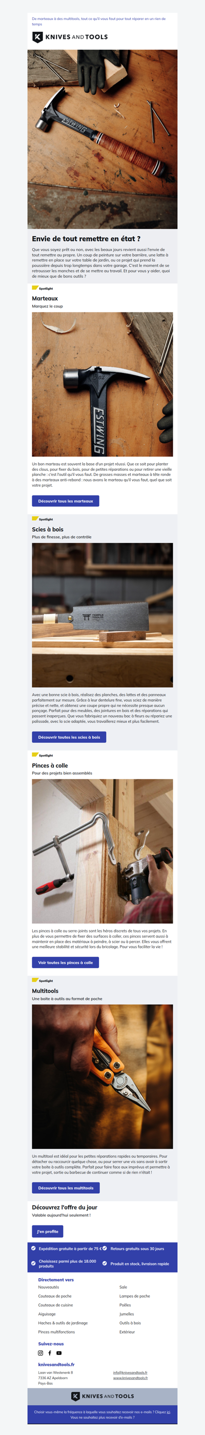 Grand nettoyage de printemps ? A vos outils !