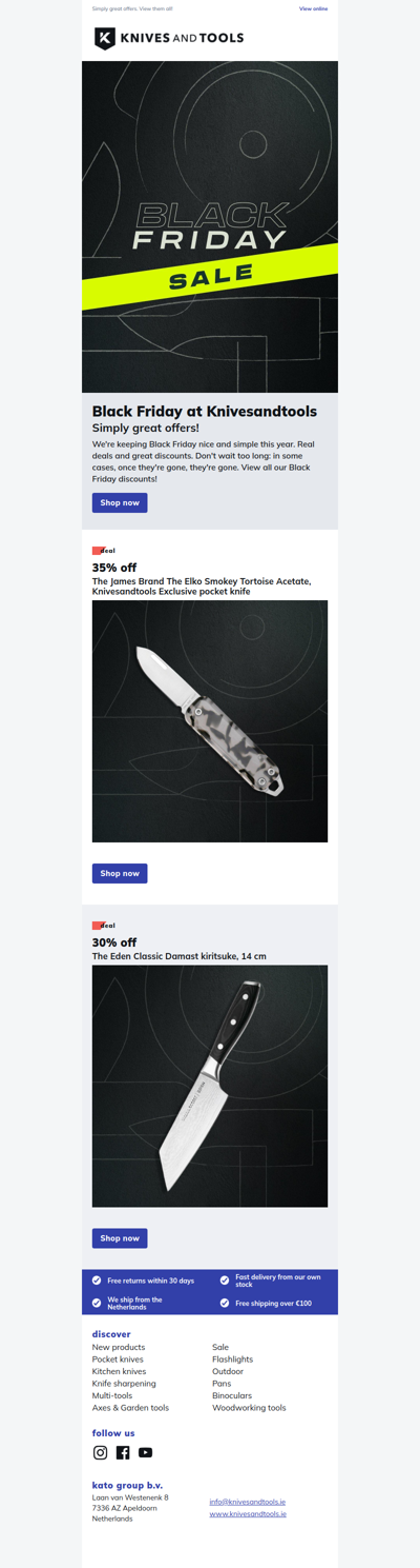 Black Friday at Knivesandtools!