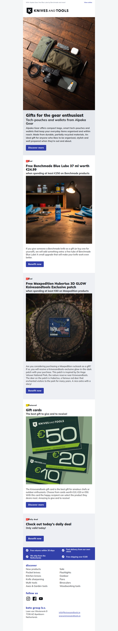 Need last-minute gifts? You'll find them at Knivesandtools!