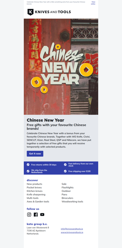 Chinese New Year! Free gifts with your favourite Chinese brands!