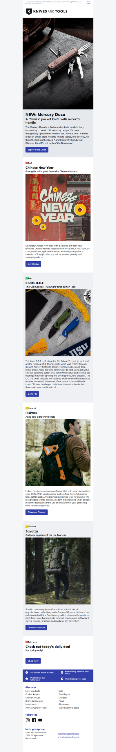 NEW: the Mercury Duca Swiss pocket knives!