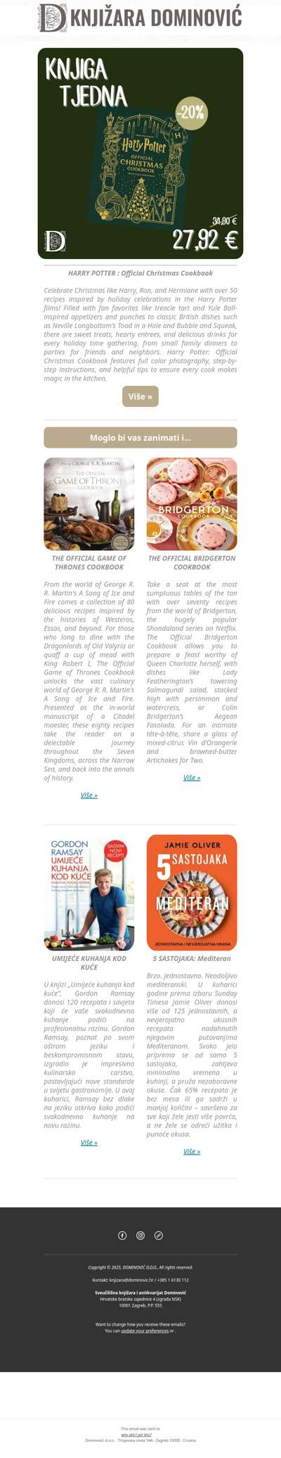 🌟 Knjiga tjedna: Harry Potter: Official Christmas Cookbook