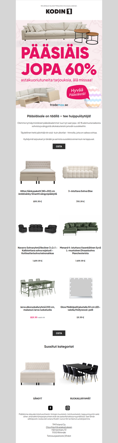 Pääsiäisale on täällä – tee huippulöytöjä 🔥