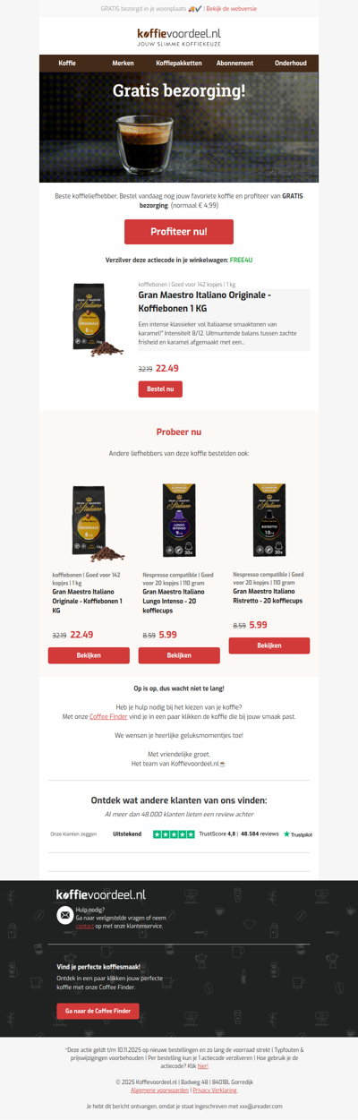 ❗Alleen vandaag nog gratis thuisbezorgd❗