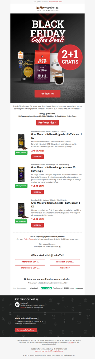 Je leest het goed: nu al 2+1 GRATIS!