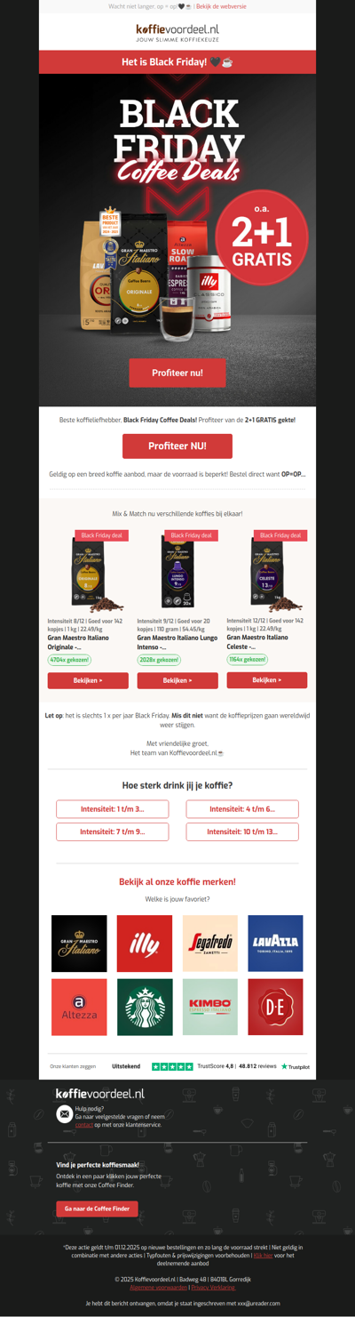 Black Friday! 2+1 GRATIS op bijna ALLES!