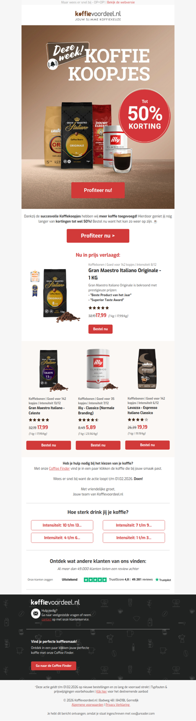 Koffiekoopjes gaan door... EXTRA korting!