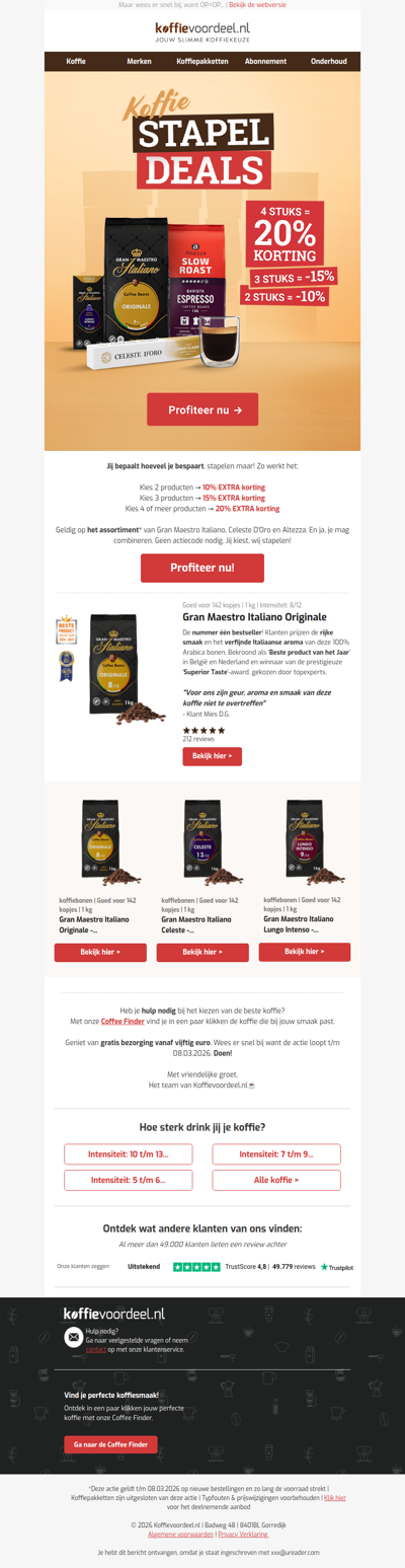 NU: tot 20% extra korting!