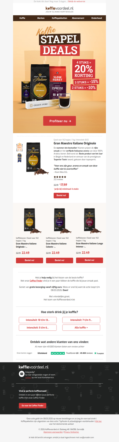 Alleen nog dit weekend! -20% korting