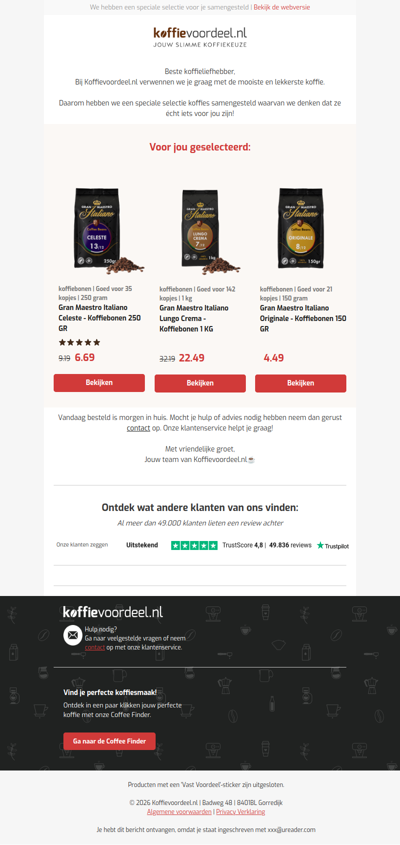 Ontdek de lekkerste koffie bij Koffievoordeel.nl