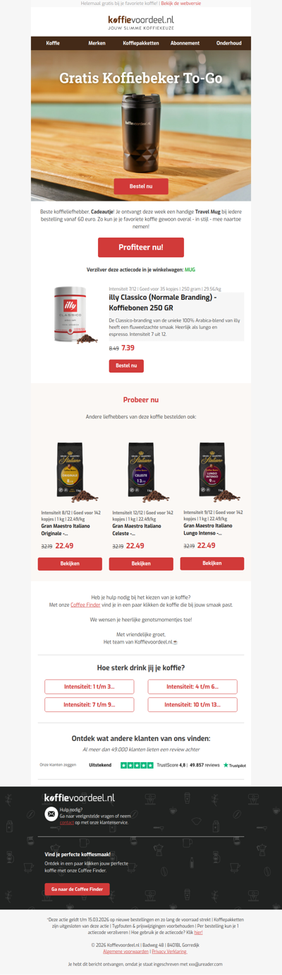 NU: Gratis reismok bij je bestelling | OP=OP