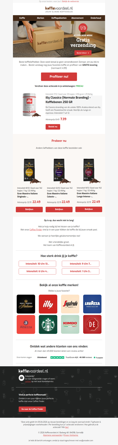 GRATIS levering in je woonplaats 🚚✔️