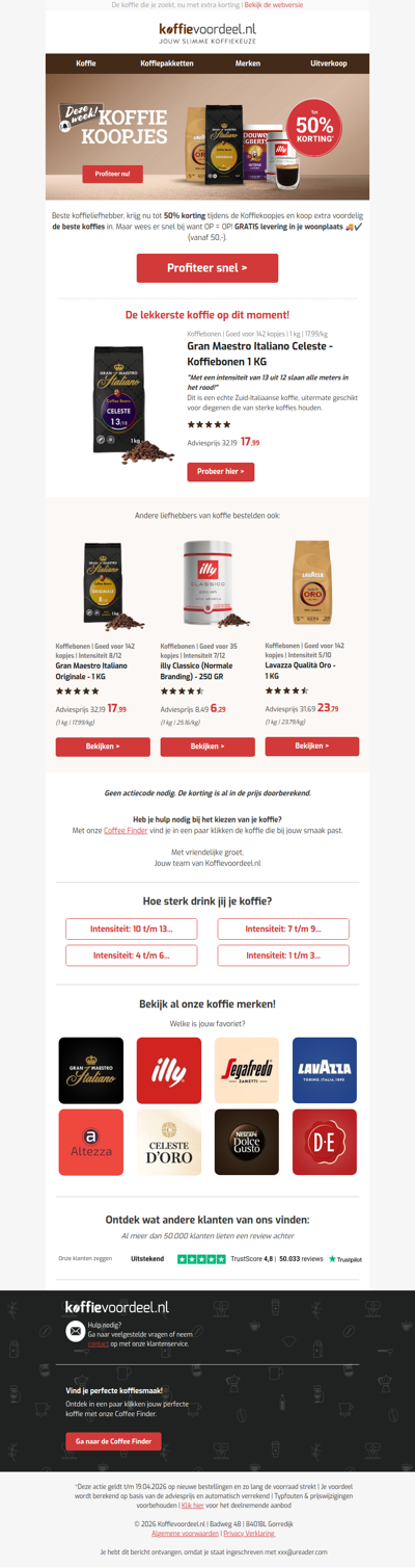 Je koffie smaakt beter met korting