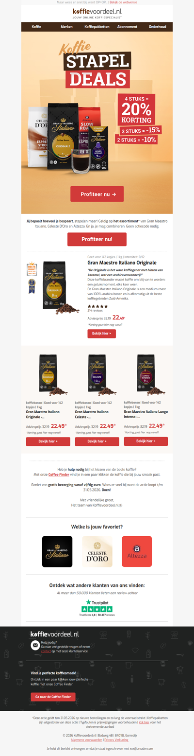 NU: tot 20% extra korting!