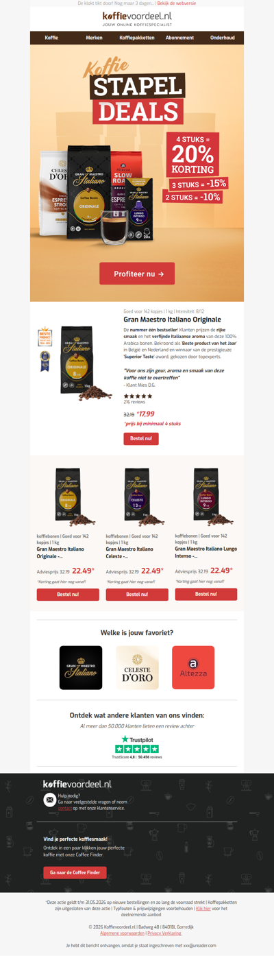 Alleen nog dit weekend! -20% korting