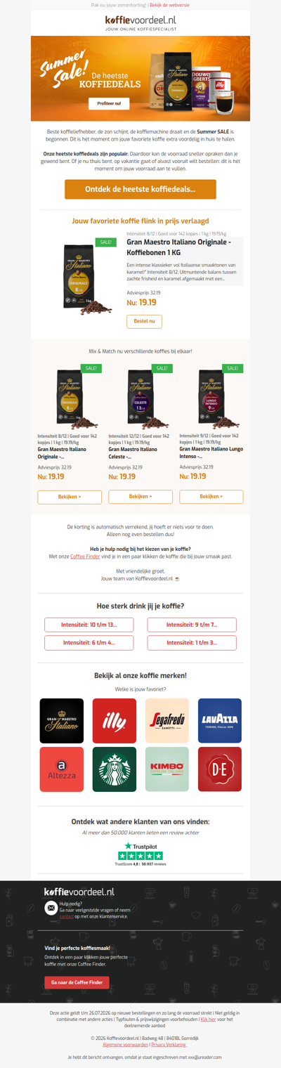☀️ Summer SALE: de heetste koffiedeals