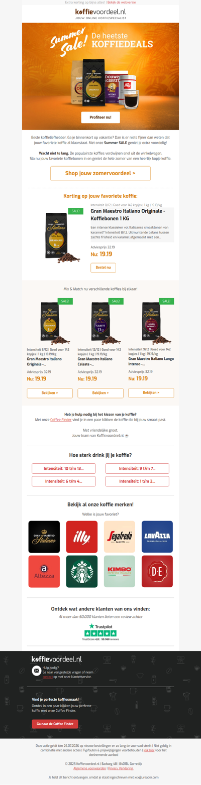 Op vakantie? Vergeet je koffie niet ☕ SALE!