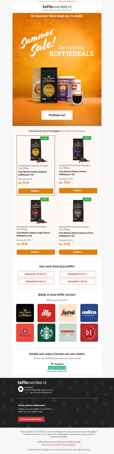 Laatste kans op de heetste koffiedeals!