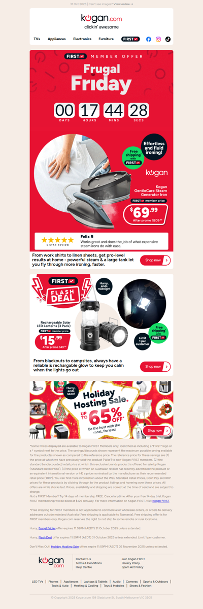 TODAY ONLY! 🚨 Kogan GentleCare Steam Generator Iron ONLY $69.99 (Rising to $209.99)