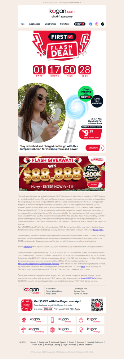 HURRY, ENDS TOMORROW 🚨 2-in-1 Mini Handheld Fan and Power Bank ONLY $9.99 (Rising to $39.99)