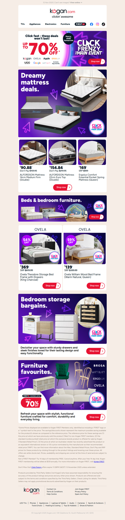 Inside: Awesome Click Frenzy mattress deals!