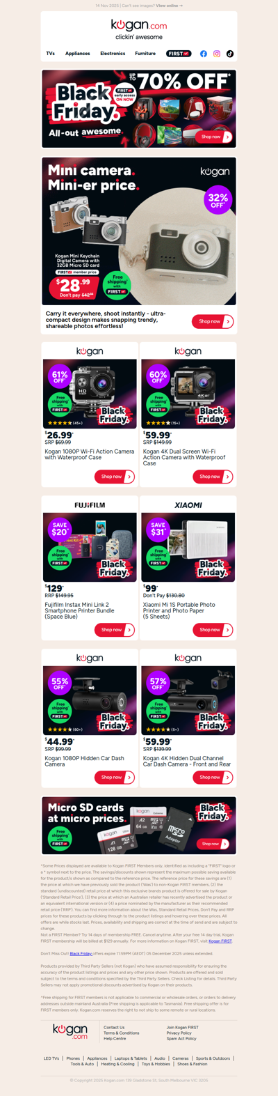 Black Friday ⚫ $28.99 Mini Digital Camera with Micro SD Card (32% OFF!)