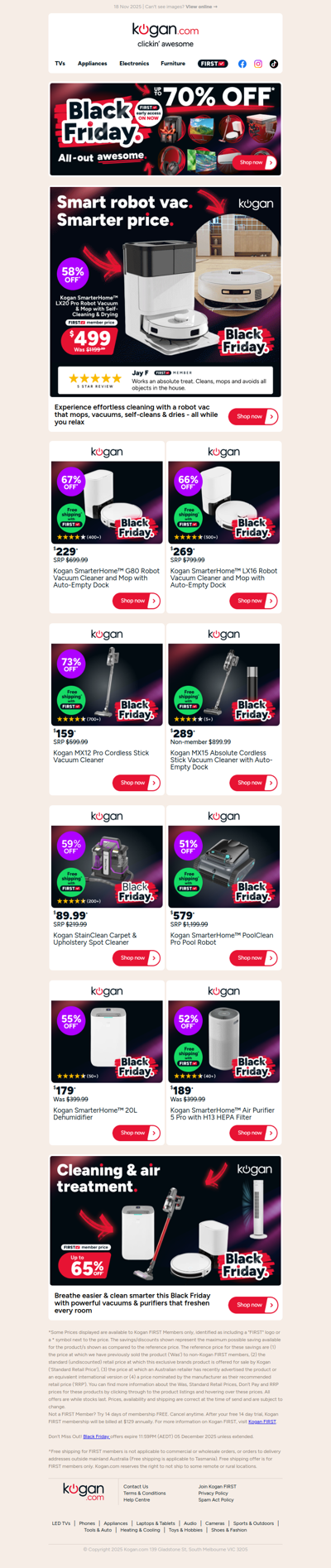 Black Friday deal 🔥 58% OFF All-in-1 Robot Vac & Mop with Self-Cleaning & Drying NOW $499