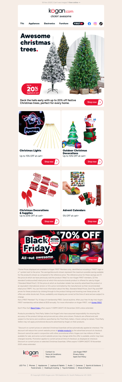 Tree-t yourself! Up to 20% OFF Christmas Trees at cart