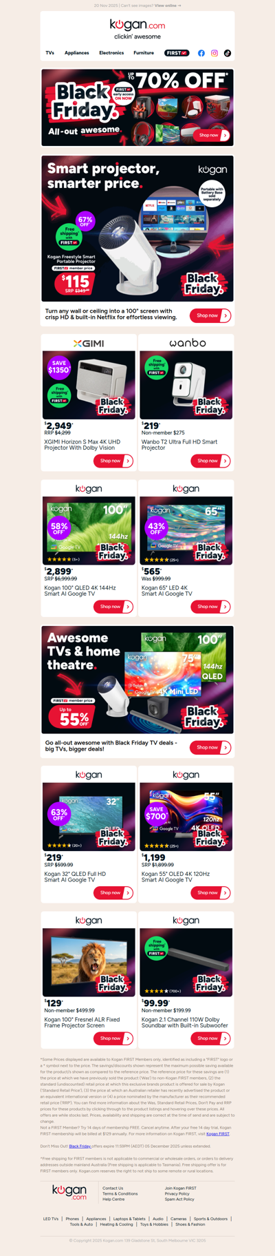 Black Friday deals 🔥 Up to 55% OFF TV & Home Theatre!