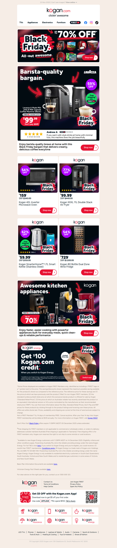 Black Friday deal ☕ $99.99 Lavazza Milk Capsule Coffee Machine (Don't Pay $249)