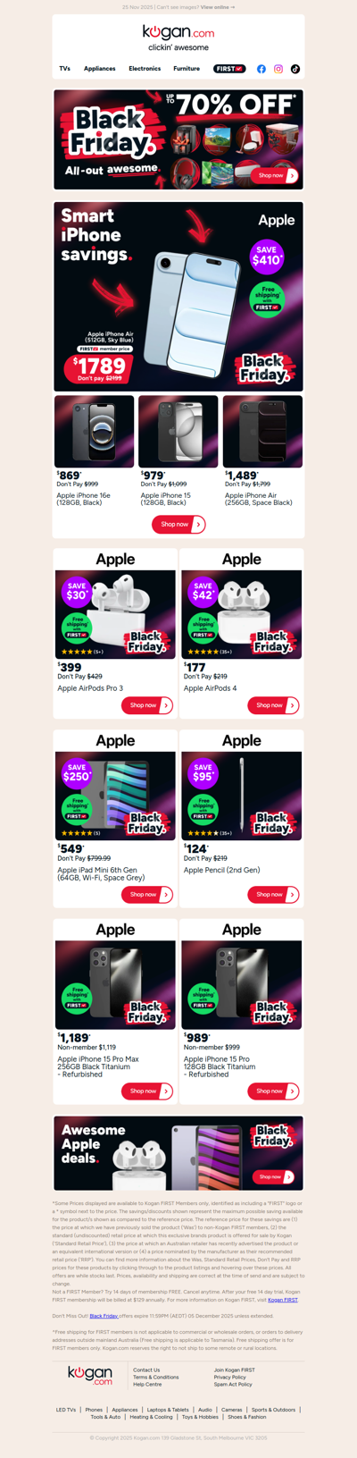 SAVE $410 on the Apple iPhone Air this Black Friday! ⚫