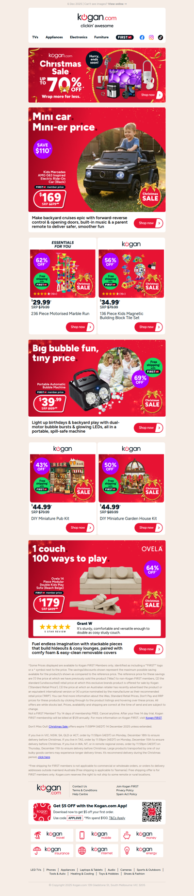 Electric Ride-On Car ONLY $169 in our Christmas Sale! ($110 OFF standard retail price)