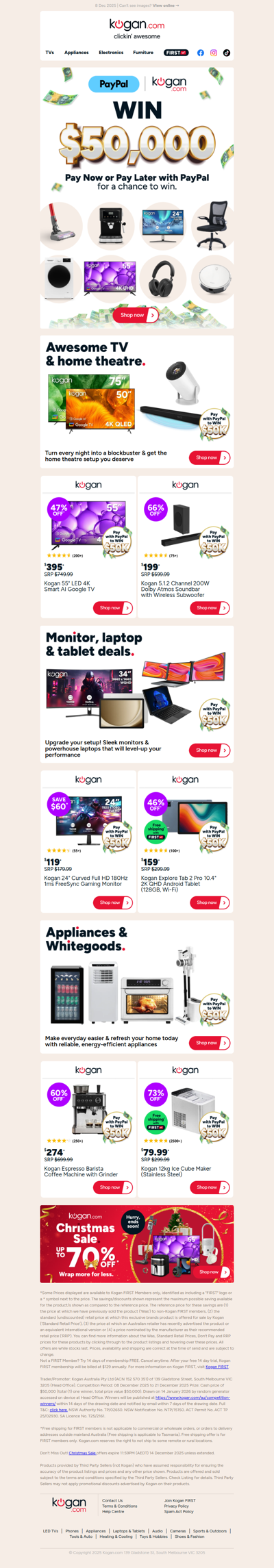 You could WIN $50,000 by shopping awesome deals with Paypal!