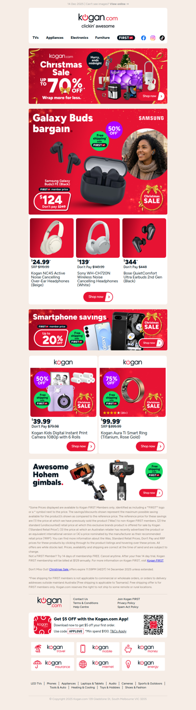 Christmas Sale ENDS MIDNIGHT 🎁 ONLY $124 to gift these Samsung Buds  + free shipping (don't pay double at another store)