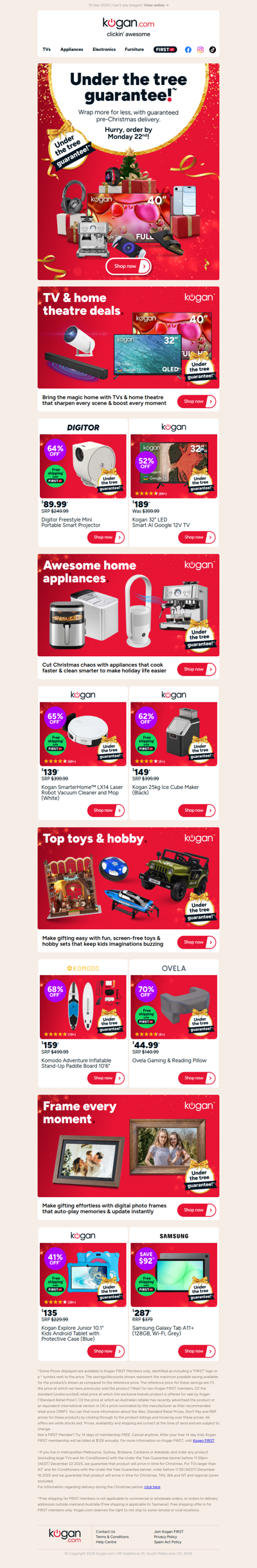 Order NOW and get it by Christmas with our Under the Tree Guarantee! 🎁