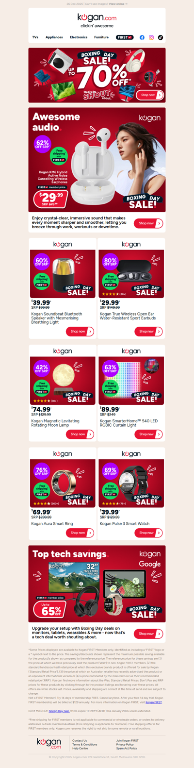 Noise-cancelling Earphones for ONLY $29.99 🤯 That's a Boxing Day deal worth shouting about