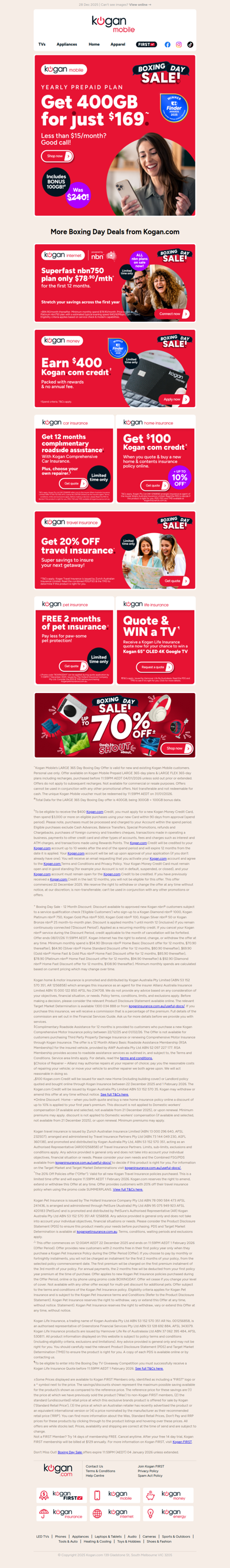 BOXING DAY SALE 📱 400GB yearly prepaid plan for ONLY $169! 🤯