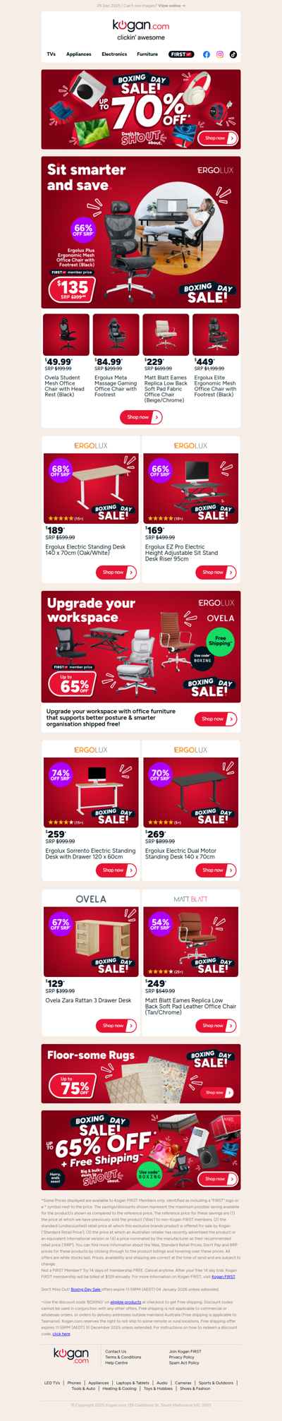 Up to 65% OFF office furniture in our Boxing Day Sale!