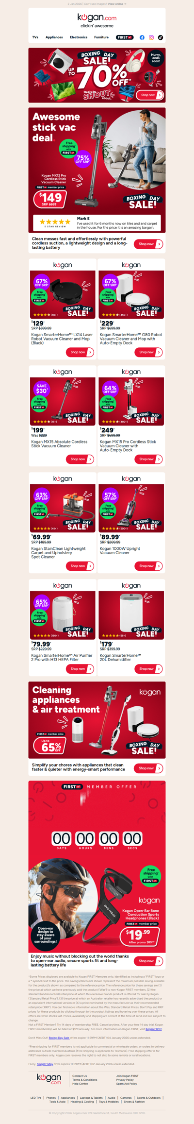 This Cordless Stick Vac is UNDER $150 in our Boxing Day Sale 🤯 (75% OFF standard retail price)