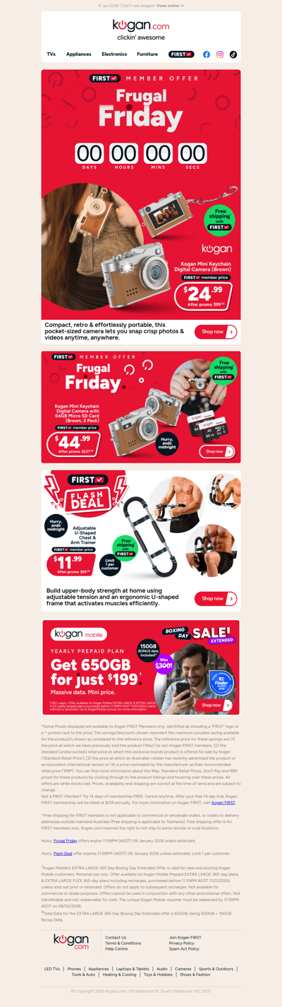 TODAY ONLY 🚨 Kogan Mini Keychain Digital Camera ONLY $24.99 (Rising to $99.95 tomorrow)